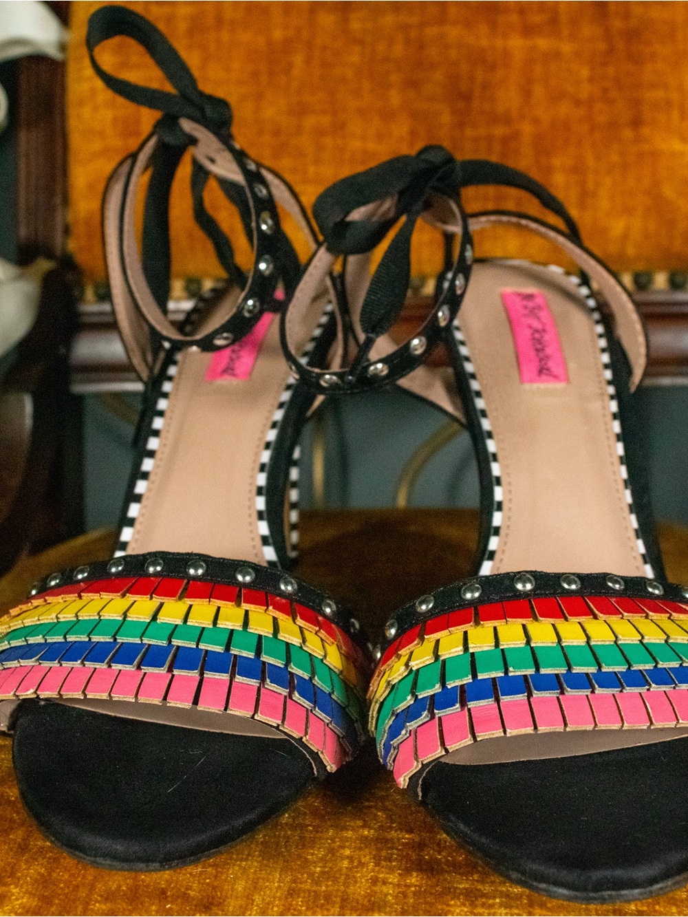 Betsey Johnson Farrah Rainbow Heels